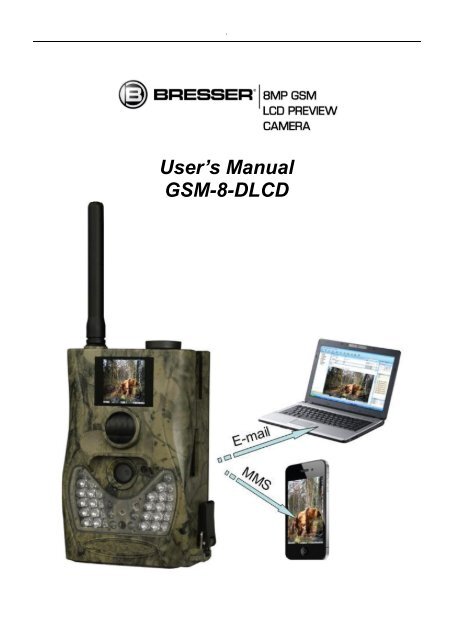 8MP Game Camera GSM with LCD Preview User ... - Explore Scientific