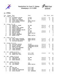 Resultatliste for Cross 5 i Odense Glamsbjerg d. 8-2-2009 ca. 3700m