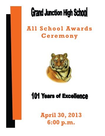 school awards ceremony program - Grand Junction High School