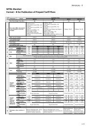 MTNL Mumbai Format – B for Publication of Prepaid Tariff Plans