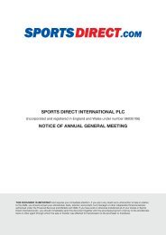 AGM Notice 2011 - Sports Direct International