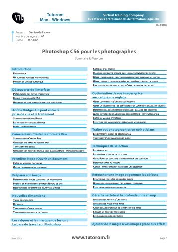 Photoshop CS6 pour les photographes www.tutorom.fr - Groupon