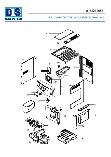 DE LONGHI \u0026quot;INT/A/RU/SKA/EST/TR 