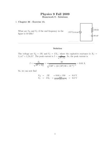 Physics 9 Fall 2009