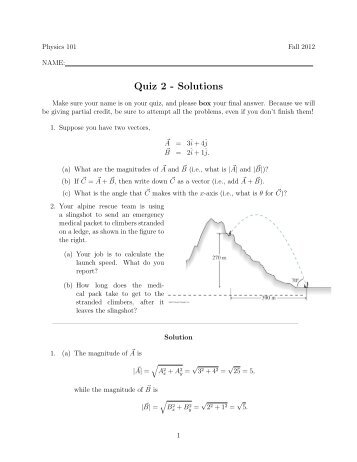 Quiz 2 - Solutions