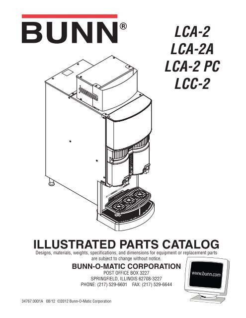 LCA-2 LCA-2A LCA-2 PC LCC-2 - Bunn