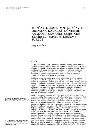 17. yüzyıl başından 19. yüzyıl ortasına kadarki dönemde anadolu ...