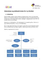 Jobanalyse og jobbeskrivelse for ny direktør - Århus Social- og ...
