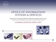 office of information systems & services - The Rockefeller University ...