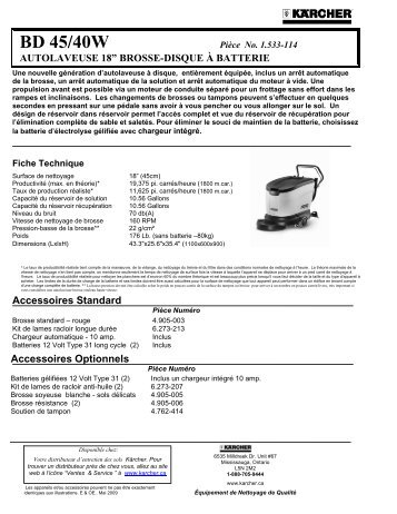 BD 45/40W - Welcome to Karcher Canada