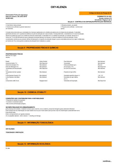 Chemwatch MSDS Print - Dry Treat