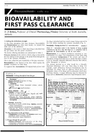 BIOAVAILABILITY AND FIRST PASS CLEARANCE