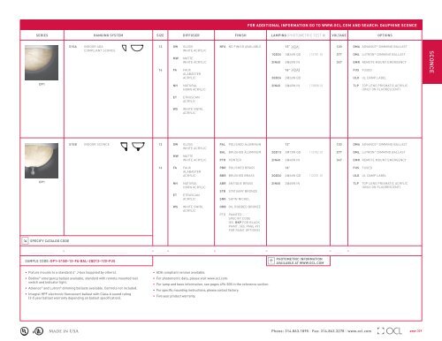 Sconce Pages - OCL Architectural Lighting