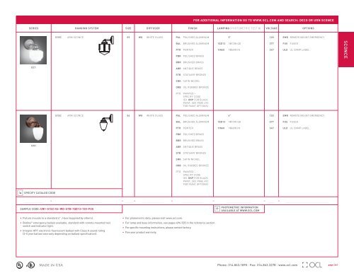 Sconce Pages - OCL Architectural Lighting