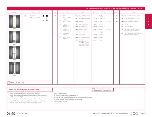 Sconce Pages - OCL Architectural Lighting