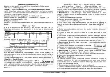 - Chimie des solutions - Page 1 M.SCHWING M.SCHWING