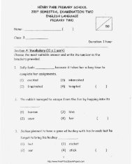henry park primary school - Free Exam Tools