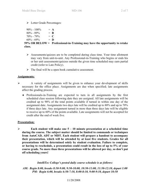 INVENTOR 2 MD-106 Model Base Design - IntelliTec Classweb