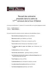 Recueil des scénarios proposés dans le cadre du 11 concours de la ...