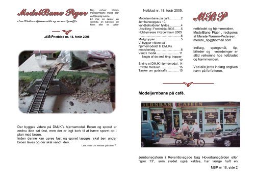 Modeljernbane på café. - ModelBane Piger