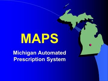 MAPS, Michigan Automated Prescription System - Buprenorphine