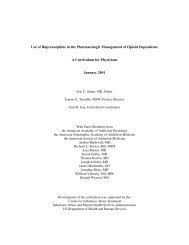 Use of Buprenorphine in the Pharmacologic Management of Opioid ...