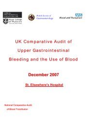 UK Comparative Audit of Upper Gastrointestinal Bleeding and