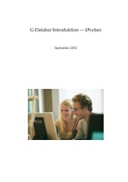 G-Databar Introduktion — Øvelser - G-Bar