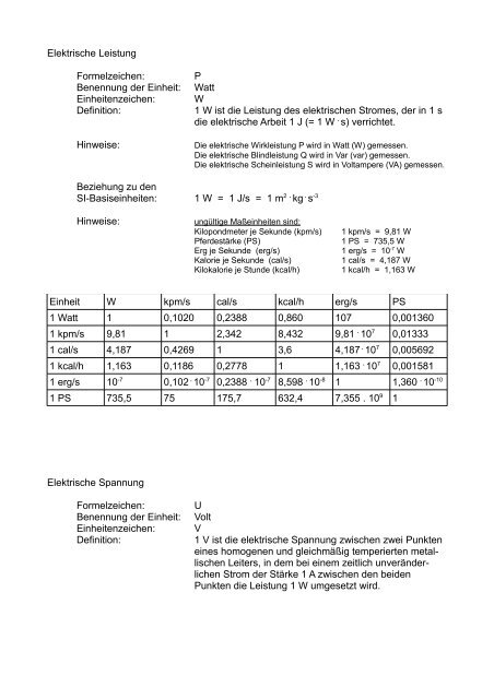 Maßeinheiten der Elektrizität und des Magnetismus - Aklimex.de