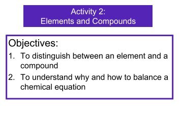 Elements and Compounds