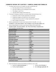 chemistry review: key chapter 9 – chemical names and formulas