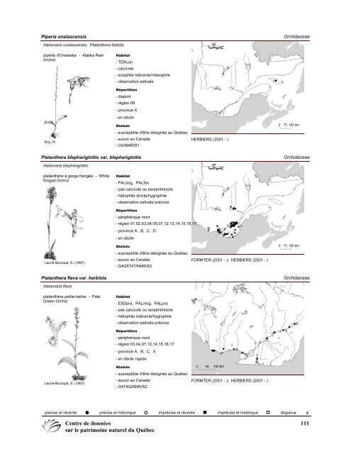 2008 (pdf) - Centre de données sur le patrimoine naturel du Québec ...