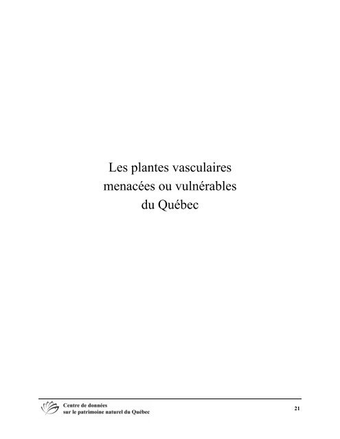 2008 (pdf) - Centre de données sur le patrimoine naturel du Québec ...