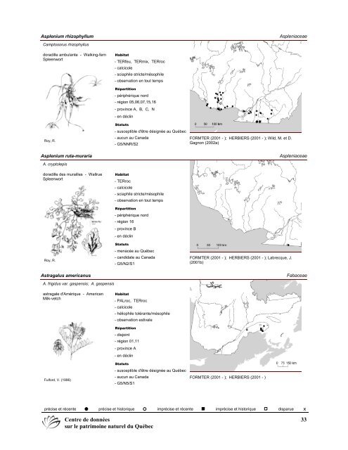 2008 (pdf) - Centre de données sur le patrimoine naturel du Québec ...