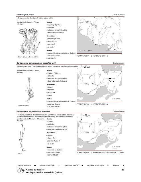 2008 (pdf) - Centre de données sur le patrimoine naturel du Québec ...