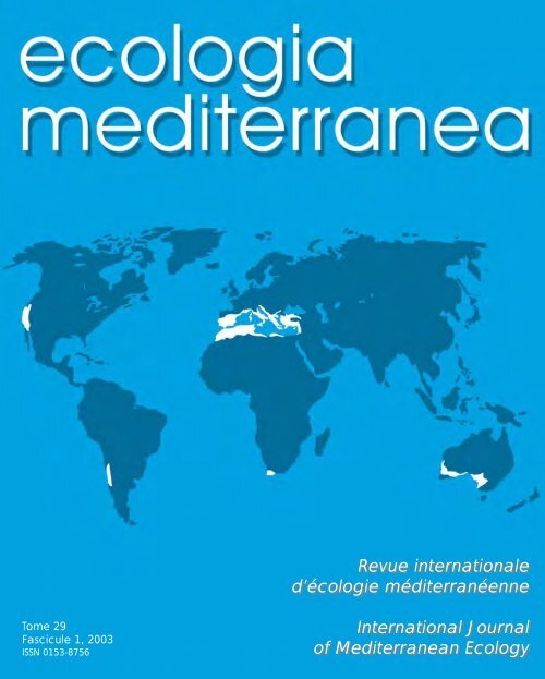 introduction - Ecologia Mediterranea