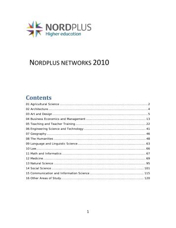 Granted networks 2009 - Nordplus