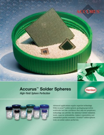 Accurus'“ Solder Spheres - Henkel