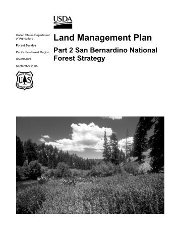 San Bernardino National Forest Land Management Plan - Part 2
