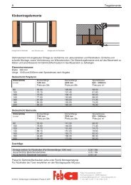 Klobentragelemente - Feba Fensterbänke Gmbh