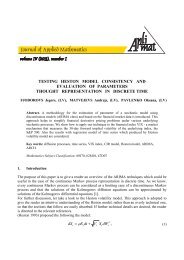 TESTING HESTON MODEL CONSISTENCY AND ... - Aplimat