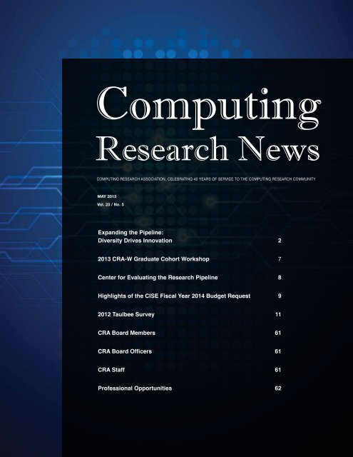 Download PDF Version - 3.3 Mb - Computing Research Association