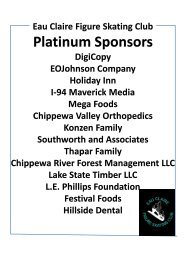 ECFSC Sponsors - Eau Claire Figure Skating Club