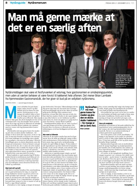 Man må gerne mærke at det er en særlig aften - Gastromand