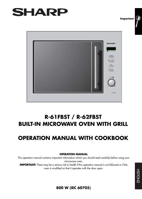 R-61FBST/62FBST Operation-Manual/Cook Book GB - GHB