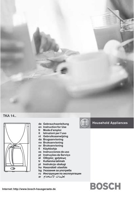 Bosch TKA 1417 User Manual by coffeemakers-catalog.com