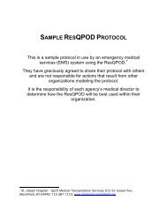 SAMPLE RESQPOD PROTOCOL - Bound Tree Medical