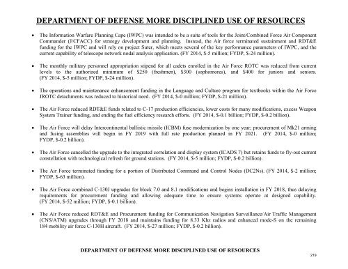 operation and maintenance overview - Office of the Under Secretary ...