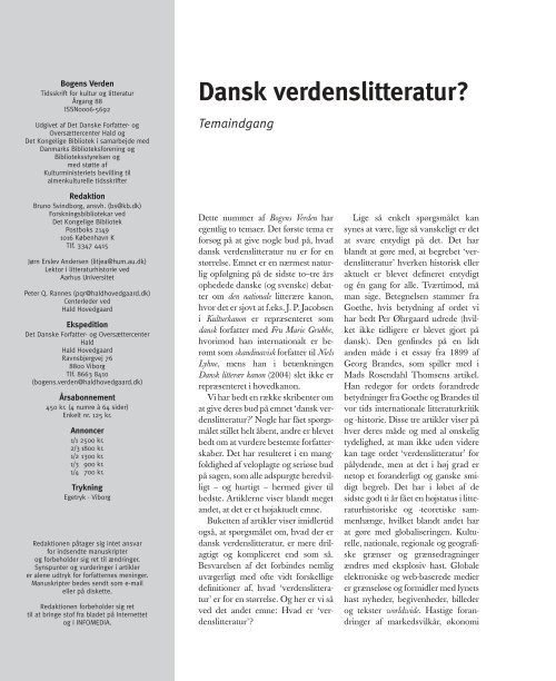 ,,Bogens Verden_4-2006 - Center for Verdenslitterære Studier ...