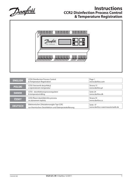 Instructions Instructions - Danfoss.com